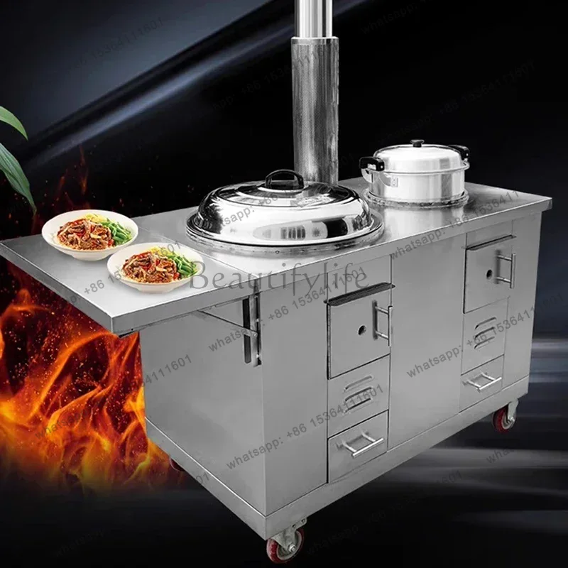 Home Cooking Heater - LS薪ストーブ、調理用ストーブ、パティオヒーター、北欧風ヴィラ、田舎風、煙突、オーブン、バーベキューグリル、家庭用・庭用、暖房器具 FY