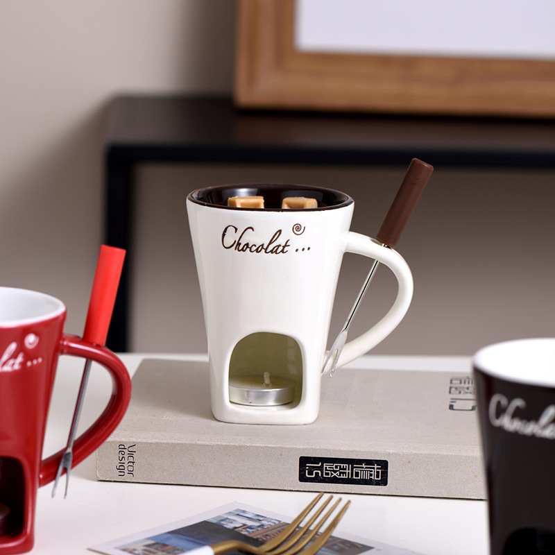 チョコレートフォンデュマグ、メルティングカップ、ホットポット - Fondue Pot Ceramic のレビューと価格