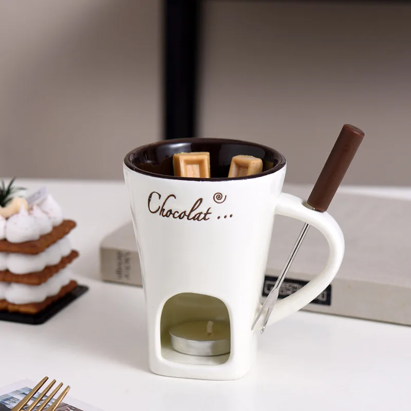 チョコレートフォンデュマグ、メルティングカップ、ホットポット - Fondue Pot Ceramic のレビューと価格
