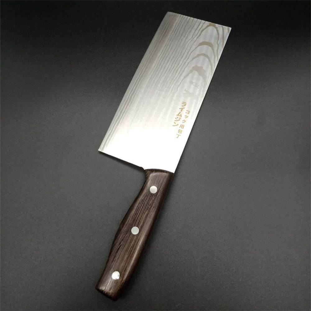 日本のステンレス鋼ナイフダマスカス柄シェフの包丁ツール木製ハ - Wok Carbon Steel のレビューと価格