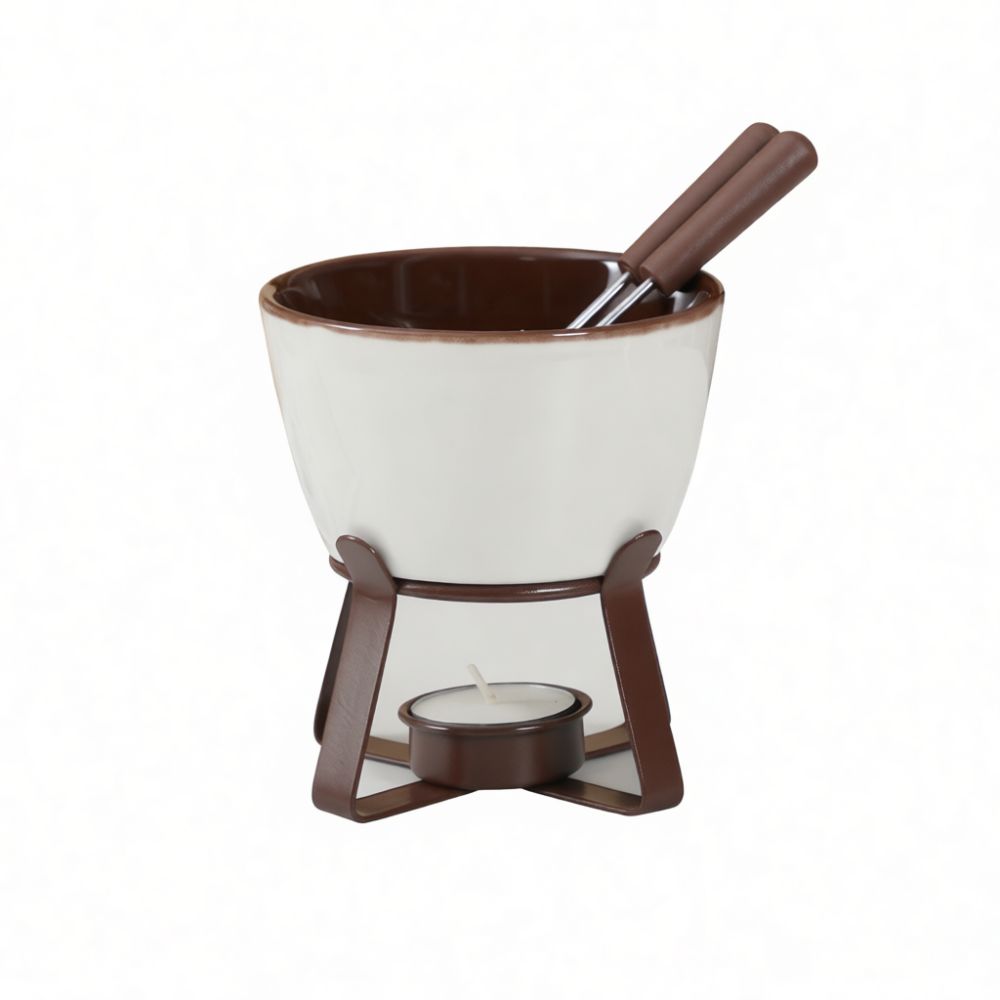 フォンデュ用セラミック製加熱鍋。チーズ、チョコレート、バター - Fondue Pot Ceramic のレビューと価格