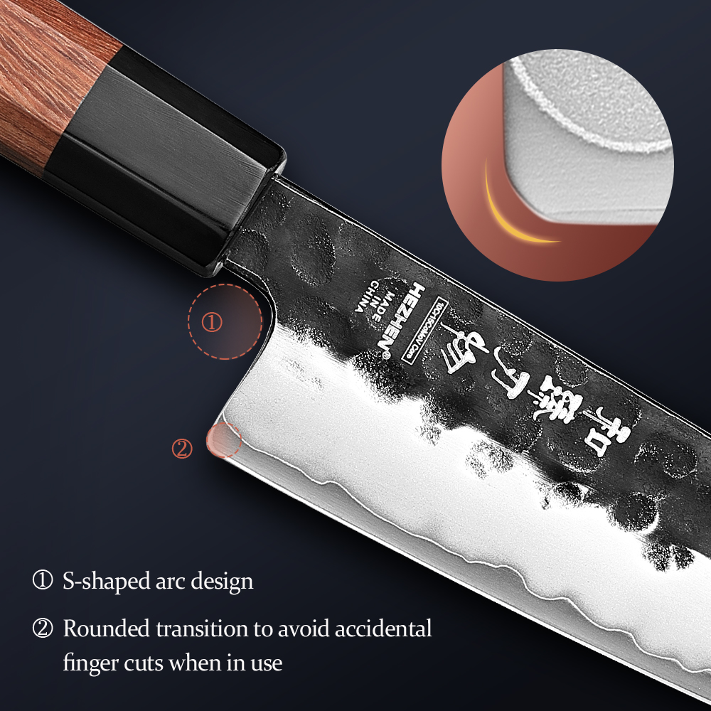 HEZHEN 5.8 インチ文具ナイフ三層複合鋼ステンレス鋼 - Wok Carbon Steel のレビューと価格