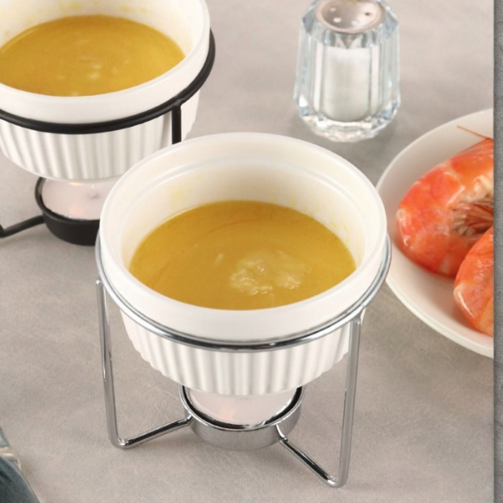 セラミックバターウォーマー フォンデュポット 安定した金属製 - Fondue Pot Ceramic のレビューと価格