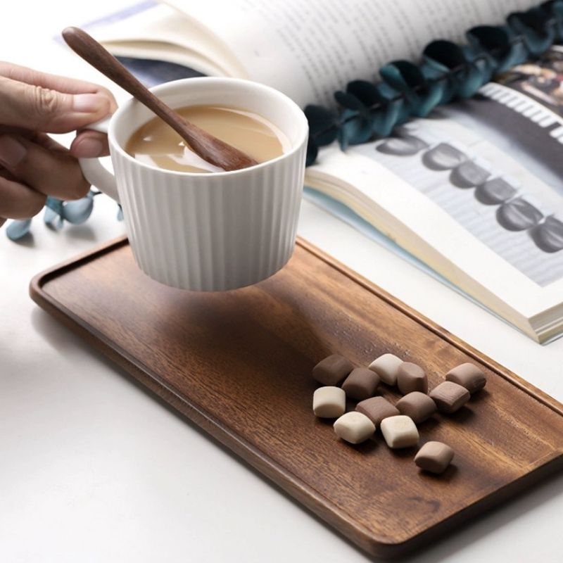 天然木製長方形サービングトレイ、食品、フルーツ、スナック、コ - Home Cooking Recipes のレビューと価格