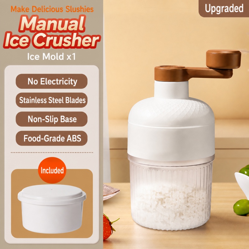 ポータブル手動アイスシェーバー、スノーコーンメーカー、手回し - Home Cooking Recipes のレビューと価格