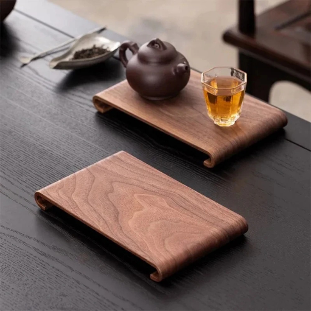 木製コーヒー茶トレイ長方形デスクトップディスプレイラックコー - Home Cooking Recipes のレビューと価格