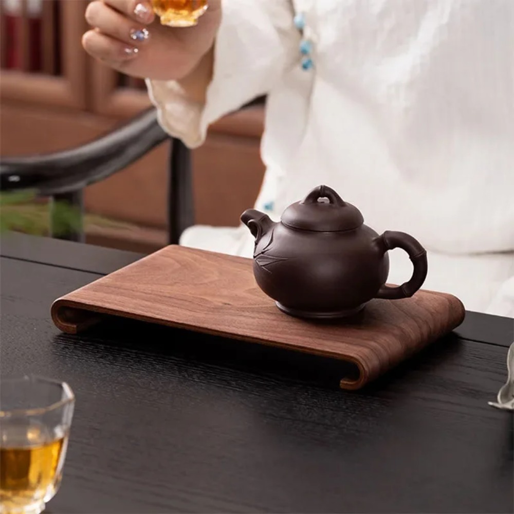 木製コーヒー茶トレイ長方形デスクトップディスプレイラックコー - Home Cooking Recipes のレビューと価格