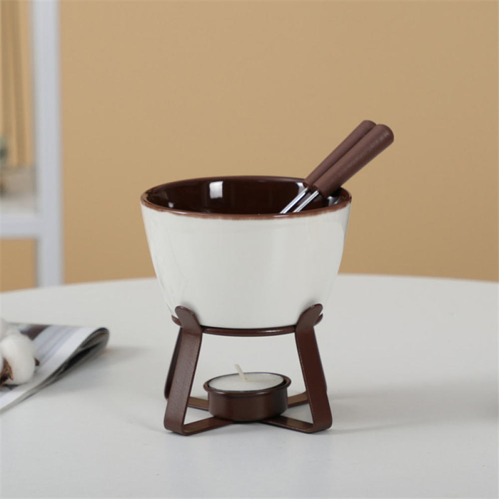 チョコレート、チーズ、バターを溶かすためのセラミック製フォン - Fondue Pot Ceramic のレビューと価格