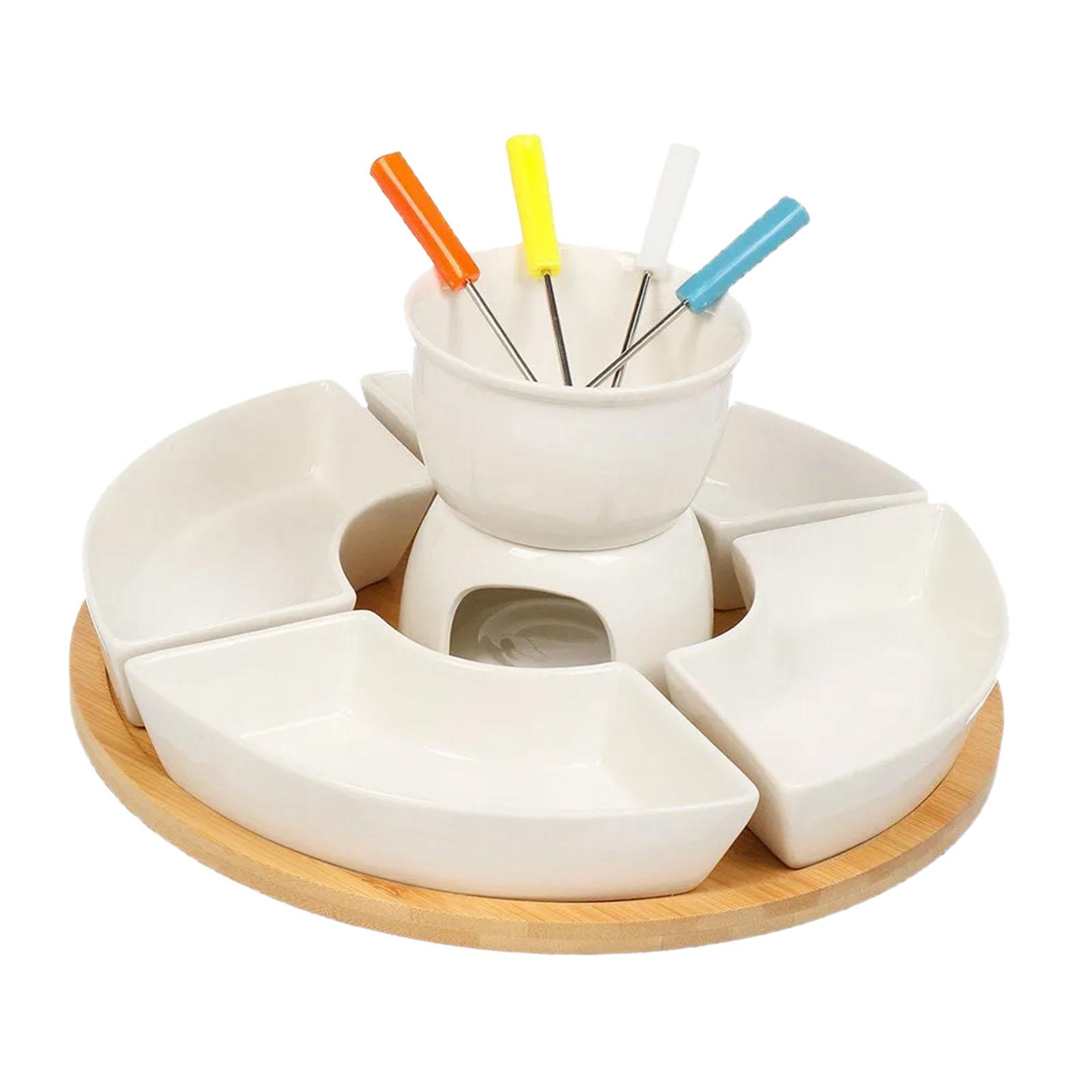 フォンデュポット メルティングポットセット、バターヒーター  - Fondue Pot Ceramic のレビューと価格