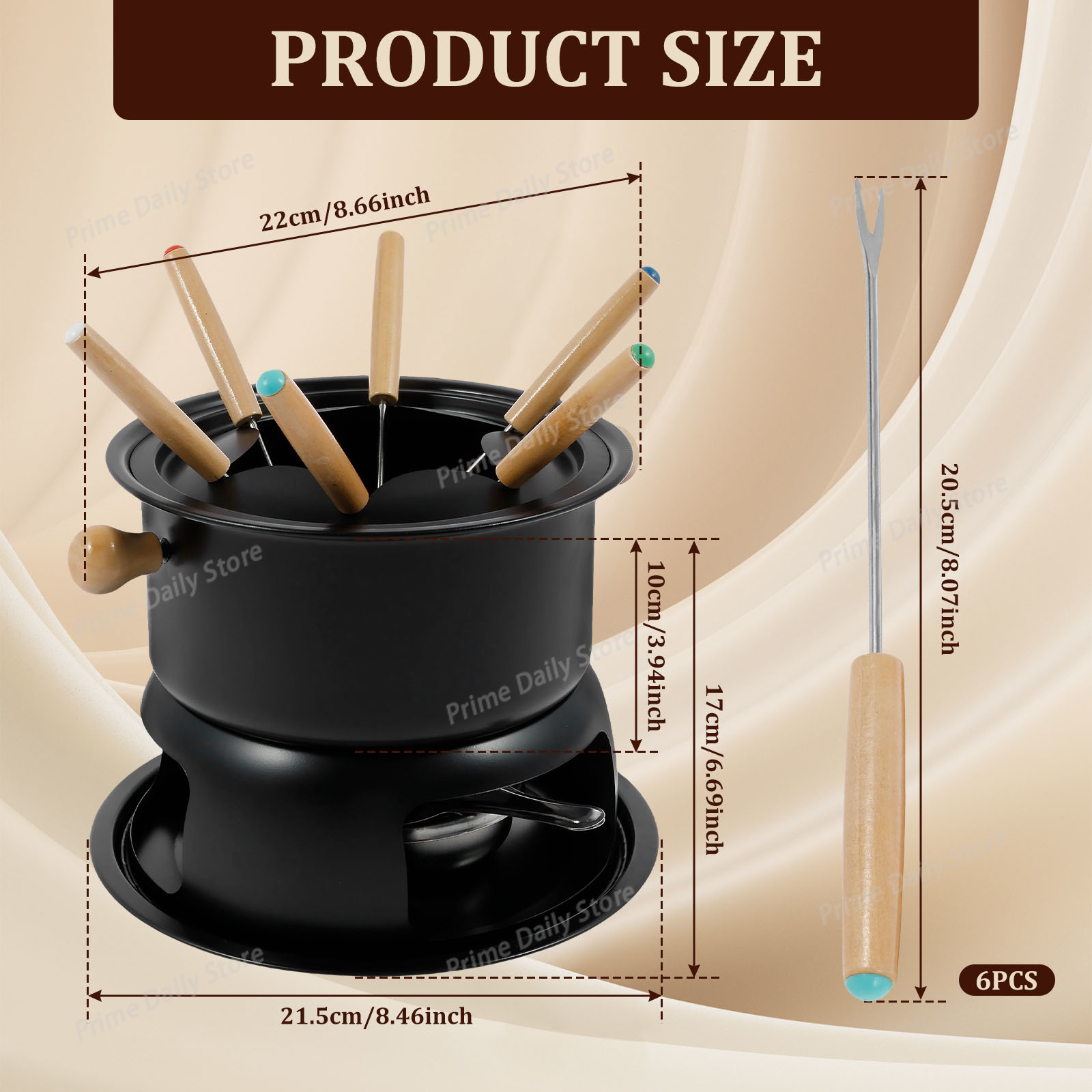 セラミック製チョコレートフォンデュポット（フォークとキャンド - Fondue Pot Ceramic のレビューと価格