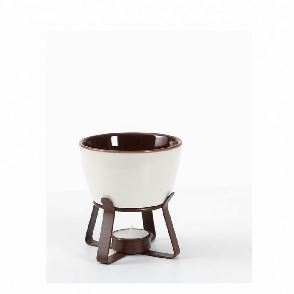 北欧風セラミック製フォンデュ鍋。チーズ、チョコレート、バター - Fondue Pot Ceramic のレビューと価格