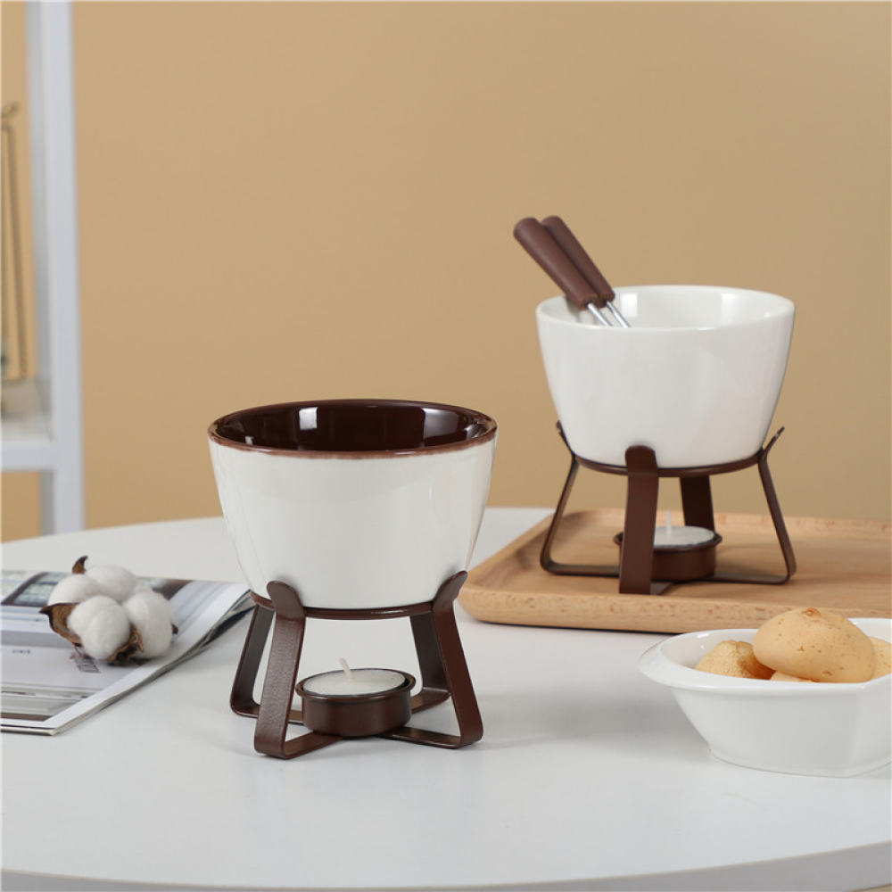 キッチン用セラミック製フォンデュポット。チーズ、チョコレート - Fondue Pot Ceramic のレビューと価格