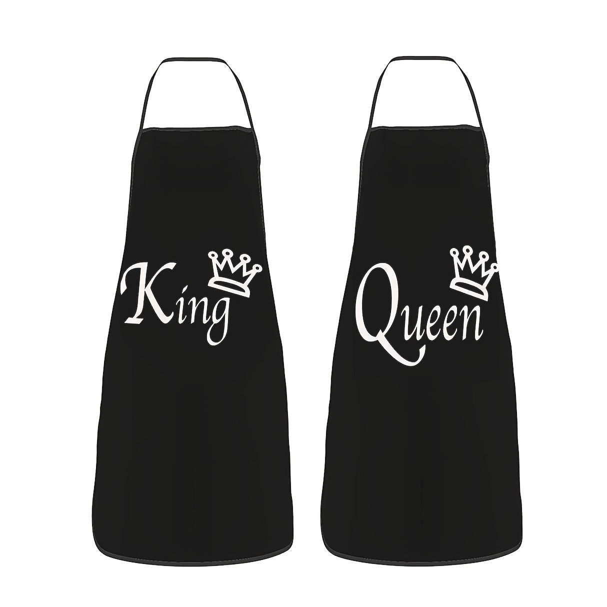 カップルのためのキングとクイーンのキッチンエプロン、バレンタ - Home Cooking Queen のレビューと価格