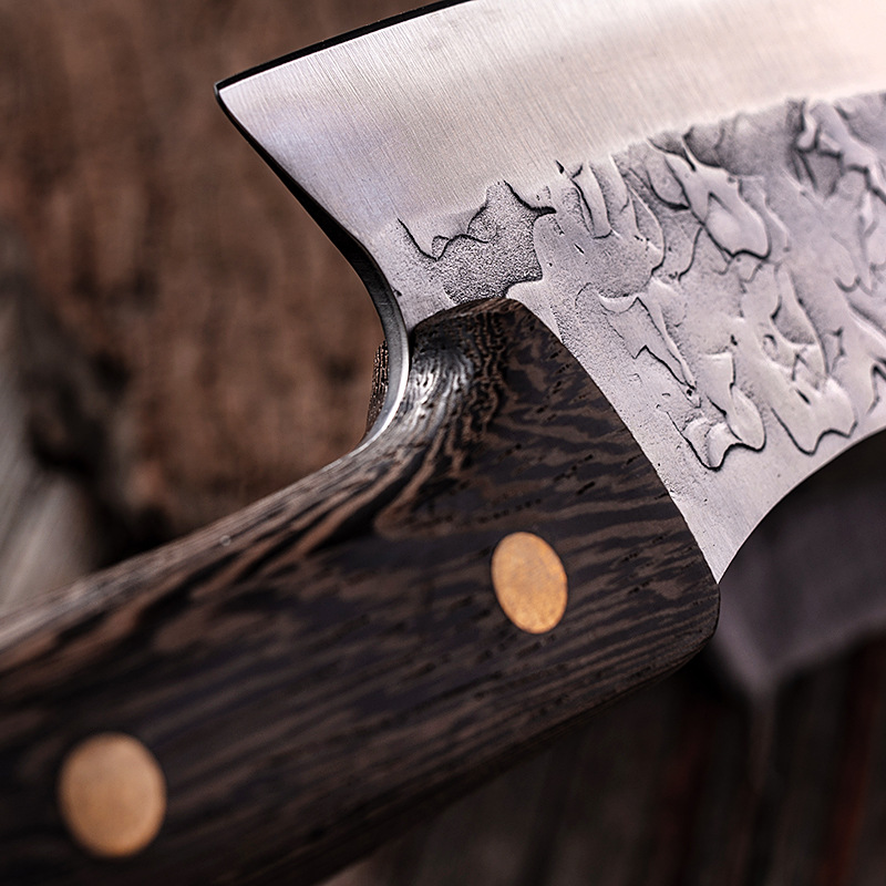 鍛造日本フル唐ハンドルナイフ手作り鋼キッチンボーンナイフナイ - Wok Carbon Steel のレビューと価格
